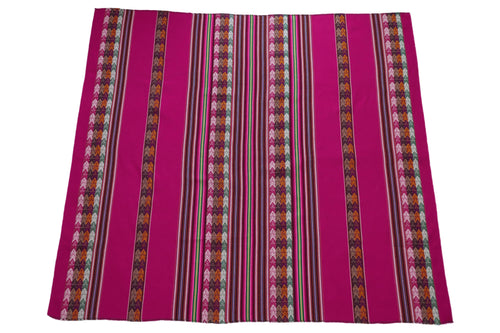 Manta Throw Blanket Manta Peruvian Art, Textile Multicolor, Fuchsia, Yellow, Brown