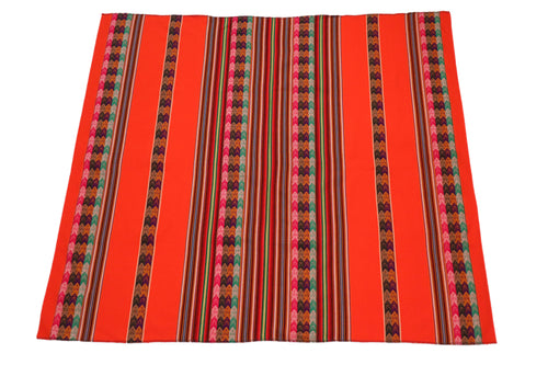 Manta Throw Blanket Manta Peruvian Art, Textile Multicolor, Orange, Brown, Green