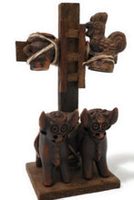 Load image into Gallery viewer, Antiqued Ceramic Little Pucara Bulls Toritos de Pucara 6.5 Inch Brown Color