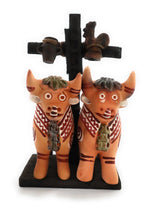 Load image into Gallery viewer, Pucara Bulls Toritos de Pucara Ceramic Peruvian Amulet Terra-Cotta color 9&quot; Tall