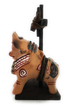 Load image into Gallery viewer, Pucara Bulls Toritos de Pucara Ceramic Peruvian Amulet Terra-Cotta color 9&quot; Tall