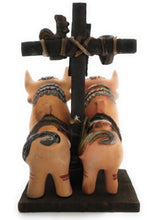 Load image into Gallery viewer, Pucara Bulls Toritos de Pucara Ceramic Peruvian Amulet Terra-Cotta color 9&quot; Tall