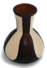 Load image into Gallery viewer, Chulucanas Vase Ivory and Dark Brown Color 6.5&quot; Tall. Signed by Artist Tavara