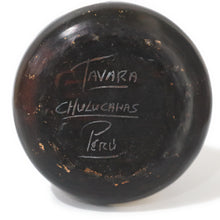 Load image into Gallery viewer, Chulucanas Vase Ivory and Dark Brown Color 6.5&quot; Tall. Signed by Artist Tavara