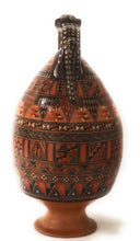 Load image into Gallery viewer, Salamanca Large Jar Pitcher Hand Painted Andean Mountain Cat Handle. 15&quot; Tall