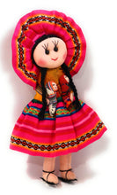 Load image into Gallery viewer, Rag Doll, Cholita Traditional Attire of Countrywoman of The Andes. Handcrafted Decorative Doll. 13.5&quot; Tall.