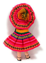 Load image into Gallery viewer, Rag Doll, Cholita Traditional Attire of Countrywoman of The Andes. Handcrafted Decorative Doll. 13.5&quot; Tall.
