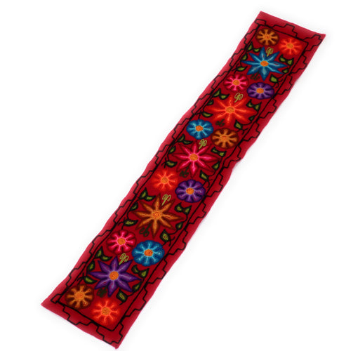 Embroidered Wool Tapestry. Table Runner. Wall Hanging for Bedroom or Living Room, 52.25